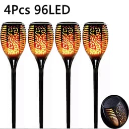 1/2/4Pack 96LED Solar Lights Flame Flickering Torch Outdoor Waterproof Garden Decoration Lawn Path Yard Patio Floor Night Lamp