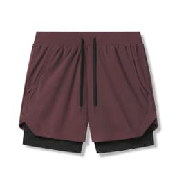 Men's 2-in-1 Running Shorts Quick Dry Gym Sports Shorts Double Layer Breathable Beach Fitness Inner Lining Summer 2025