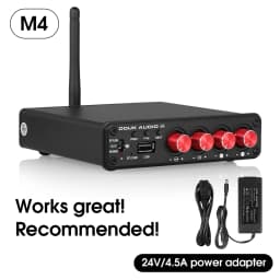 Douk Audio M4 Mini 2/4 Channel Bluetooth 5.0 Digital Amplifier Stereo Audio Receiver Desktop Audio Amp USB Music Player 50W*4