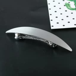Simple Oval Shaped Barrettes Gold Silver Color Metal Spring Hair Clip French Styles Hairpins For Women Lady Decorative