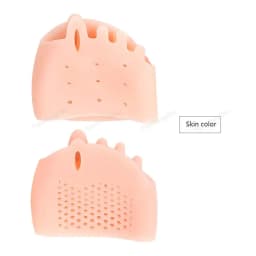 1 Pair Women's Silicone Gel Metatarsal Pads Five-Hole Honeycomb Forefoot Cushions Toe Separator Hallux Valgus Foot Care