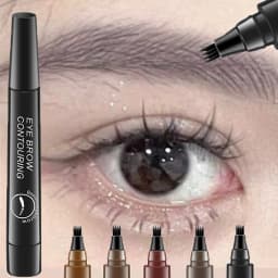4 Point Eyebrow Pencil Black Brown Waterproof Microblading Liquid Eyebrow Pen Makeup Long Lasting Cosmetic 4 Points Eye Brow Pen
