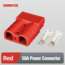 50A 2 Pin Power Connector 600V DC Two-pole Battery Quick Connector SB50 Charging Plug for Forklift Car RV Battery UPS Inverter
