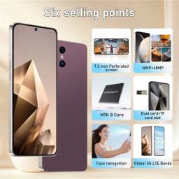 K-Touch Hot S25 Ultra 7800mAh Smartphone 22GB+2TB Cell Phone 7.3inch Mobile Phones 5G Dual SIM Android 15 Unlocked 16MP+48MP Cellphones