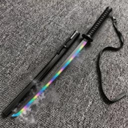 40in Demon Slayer Agatsuma Zenitsu Katana LED Mist Original Sabre Vapor Cosplay Accessories Prop Wood Schwert Vapour Toy Gift