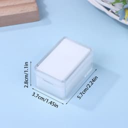 Transparent Diamond Jewelry Display Box With Foam Pad Bare Stone Gem Storage Container Case Glass Beads Organizer Packaging Box