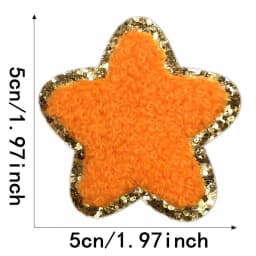 10pcs Set Chenille Self-Adhesive Patches Shiny Glitter Base Lightning Star Rainbow Patch for Bags Hats Jackets Clothing