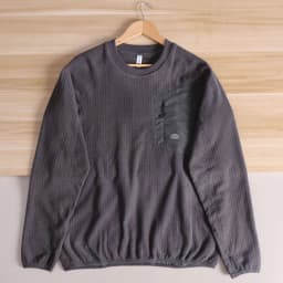 Japanese Style round Neck Fleece Lined Long Sleeve Sweatshirt Men's Color Block Casual Loose Top Breathable Polyester Fabric