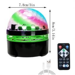 7-Color Wave Projector Light, USB Powered with Remote, Creates Calming Ambient Lighting for Bedroom, Home Theater Ceiling Decor