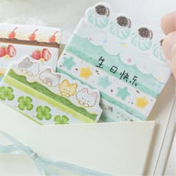 180pcs Dingding Cake Shop Series Kawaii Cake Appearance Message Sticker Index Creative Student Stationery Scrapbook Sticker