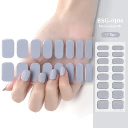 16/20/22Tips Semi-Cured Gel Nail Patch Adhesive Sliders Long Lasting Full Gel Nail Stickers DIY Manicure Harden In UV Lamp Need