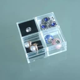 48Pcs Clear Jewelry Storage Box Loose Diamond Gemstone Beads Packaging Organizer for Ring Earrings Pearls Display Case Ziron Box