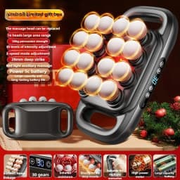 Brand High-End 16-Head Fascia Gun Multi-Head Massager, Waist and Back Muscles Deep Relaxation 16-Head Massager