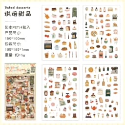 4/24 Sheets Cute Magazine Scrapbooking Stickers Pack DIY Junk Journal Material Decoration Album Diary Stationery supplies