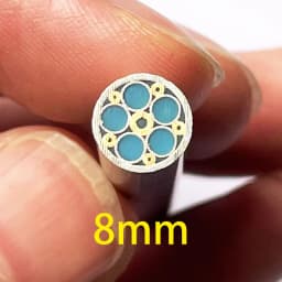 1piece 8mm Mosaic Pin for Knife Handle Decorative Rivets Colored Resin Filling Mosaics Rivets Nail Steel Tube Length 60mm