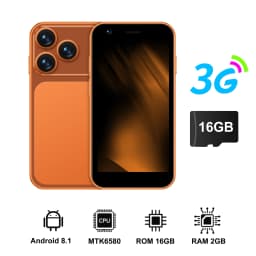 SERVO Mini Android Smartphone 3.0" Touch Screen 3G Dual SIM 2GB+16GB Face Unlock HiFi Sound WiFi Hotspot GPS Pocket Mobile Phone