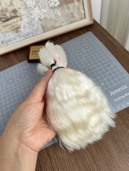 8-9 inch Handmade Angora Mohair Wefts with Cuticles for Custom Wigs, Suitable for Reborn & Blythe Doll DIY, Mohair for Doll