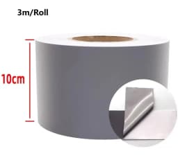 Polyester Grey Silver Reflective Strip Sticker Raincoats Backpacks Night Warning Adhesive Reflector Tape