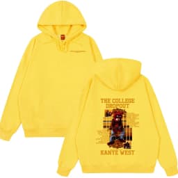 Rapper Kanye West The College Dropout Bear Graphic Hoodies Summer New Style Clothing Hip Hop Oversized Streetwears Spring Wears