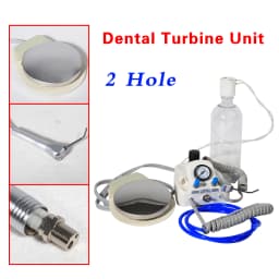 Portable Dental Air Turbine Unit Working with Compressor Triple Spray Syringe Bottle & Pedal 2/4 Holes Dentist Cleaning Tools