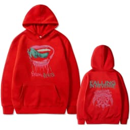 Rock Band Falling in Reverse Double Sided Print Hoodie Men Women Vintage Gothic Punk Hooded Sweatshirt Male Oversized Streetwear