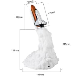 USB Rechargeable Space Shuttle Rocket LED Table Lamp 3D Print Night Lamp Ambient Light Room Bedside Desktop Decor Children Gift