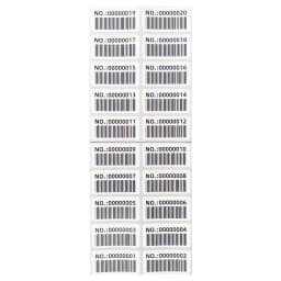 40X20mm continuously numbered label sticker 600dpi HD Pre-printed barcode serial number can be customized 500PCS