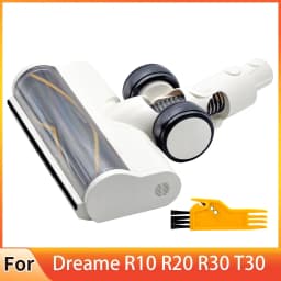 Update Vacuum Electric Floor Brush for Dreame T30 R10 R30 R20 Floor Soft Roller Brush Head Attachment with LED Dust Lights