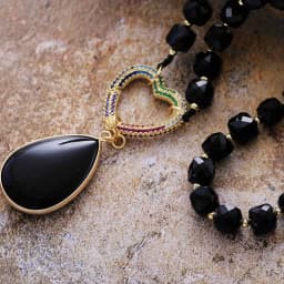 Luxury Natural Quartz Heart Zircon Spring Lock Pendant Necklaces Crystal Healing Lariat Necklace Jewelry Dropshipping