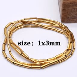 Plated Genuine Gold Color Retention AAA+ Natural Hematite Stone Spacer Loose Beads For Jewelry Making Diy Bracelets Finding