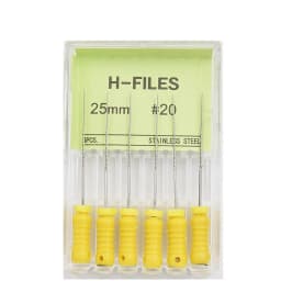 6Pcs/Pack Dental Files Hand Use H-Files 21/25mm Stainless Steel Endodontic Root Canal Files Dentist Tools Dental Lab Instruments