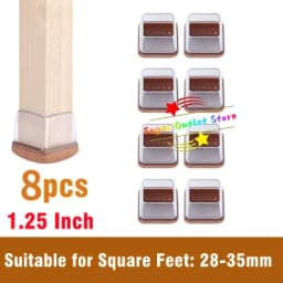 8PCS Soft Silicon Chair Leg Covers Felt Bottom Elastic Furniture Foot Protector Pads Anti-slip Table Legs Floor Protection Mat