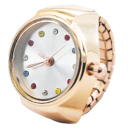 New Hot Sales Creative Diamond-Set Ring Watches With Alloy Cases, Finger Round Dials For Couples And Men