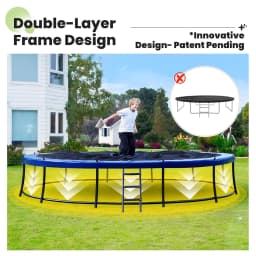 1800LBS Capacity No-Gap Design 16 15 14 12FT Trampoline with Safety Enclosure Net and Non-Slip Ladder 10-Year, Customized