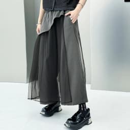 Personality Mesh Patchwork Design High Waist Wide Leg Pants Summer Woman Y2K Clothes Harajuku High Street Pants Pantalones