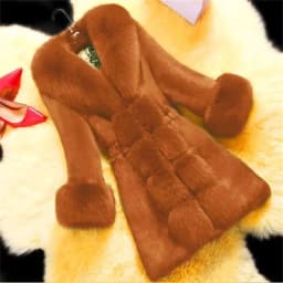 Women's Fur Coat Medium Length Imitation Mink Rabbit Fur Integrated Fashion Warm Jacket Middle aged Female Fur Jackets 5XL