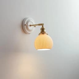 Nordic Wall Lamp White Ceramic Lampshade Bedside Lamp Bedroom Living Room Bathroom Mirror Light French Retro Home Decor Wandlamp