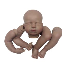 Kits Reborn 19 Inch Lou Lou And Levi Painted Hair Bebe Doll Kits Handmade Lifelike Newborn Babies Unfinished DIY Painted Kits