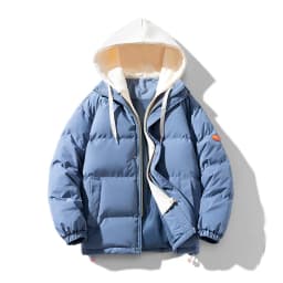 Men Hooded parka Thick Warm Colorful Bubble Coat Winter Jacket Mens Streetwear Hip Hop Parka Korean Black Clothes Puffer Jackets