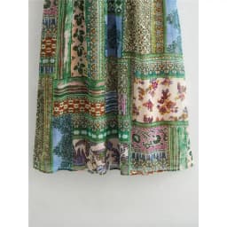 Casual Fashion Women's Long Sleeve Loose Patchwork Print Dress 2024 New Style Polyester Fabric Basic Style Ladies Dress