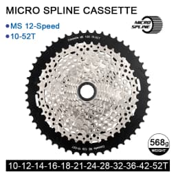SUNSHINE 12 Speed MS Cassette 10-50T/52T MTB Micro Spline K7 12V Shimano M6100 118 Links Chain for M8100 M9000 M9100 Sprocket