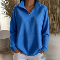 Zipper Pullover Hoodie Regular Fit Commuter with Casual Elegant Commuter Standard Length No Hood Regular Length Women Hoodie