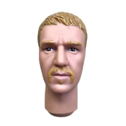 1/6 Scale Male Doll Head with Super White Beige Brown Skin for DIY Makeup Practice Collectible Figure Accessory Part