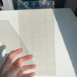 5 Sheets Shiny Laser Film Card Sticker Creative DIY Journal Scrapbooking Decoration Kawaii Stationery Collage Phone Stickers