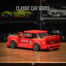 Red E30 Racing Vehicle Model Building Blocks MOC JD066 Fast Transportation Speed Car Bricks Ideas Collection Toy Kit Gift Kids
