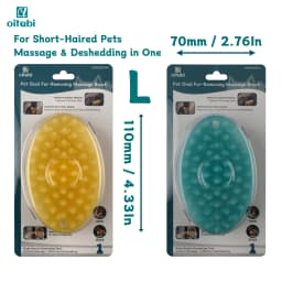Oitabi Pet Soft Rubber Brush for Short Hair Dogs Cats, Shower Wash Curry Brush, Dog Hair Combing Back Massage for Short Hair Pet