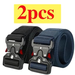 Tactical Belt Men's Multi-Functional Military Fan Canvas Belt Outdoor Artificial Nylon Training Belt 2 Pieces