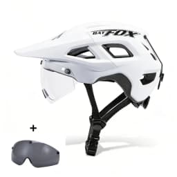 BATFOX Mountain Cycling Helmet Magnetic Lens Ultralight Adjustable Fit Road MTB Bicycle Helmet Men Women Electric Bike Gear