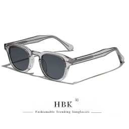 HBK Retro Round Men Sunglasses Punk Propionic Acid Pin Temple Luxury Sun Glasses Women Sports Leisure Party Eyewear UV400