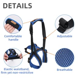 New Upgraded Dog Rear Leg Support Harness Adjustable Pet Lift Sling for Injured Disabled Elderly Dogs Walking Assistance Supply